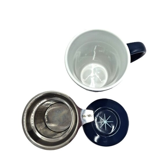 Davids Tea Perfect Mug Lid Infuser Starry Sky Color Changing Retired READ 12 oz - Picture 10 of 10